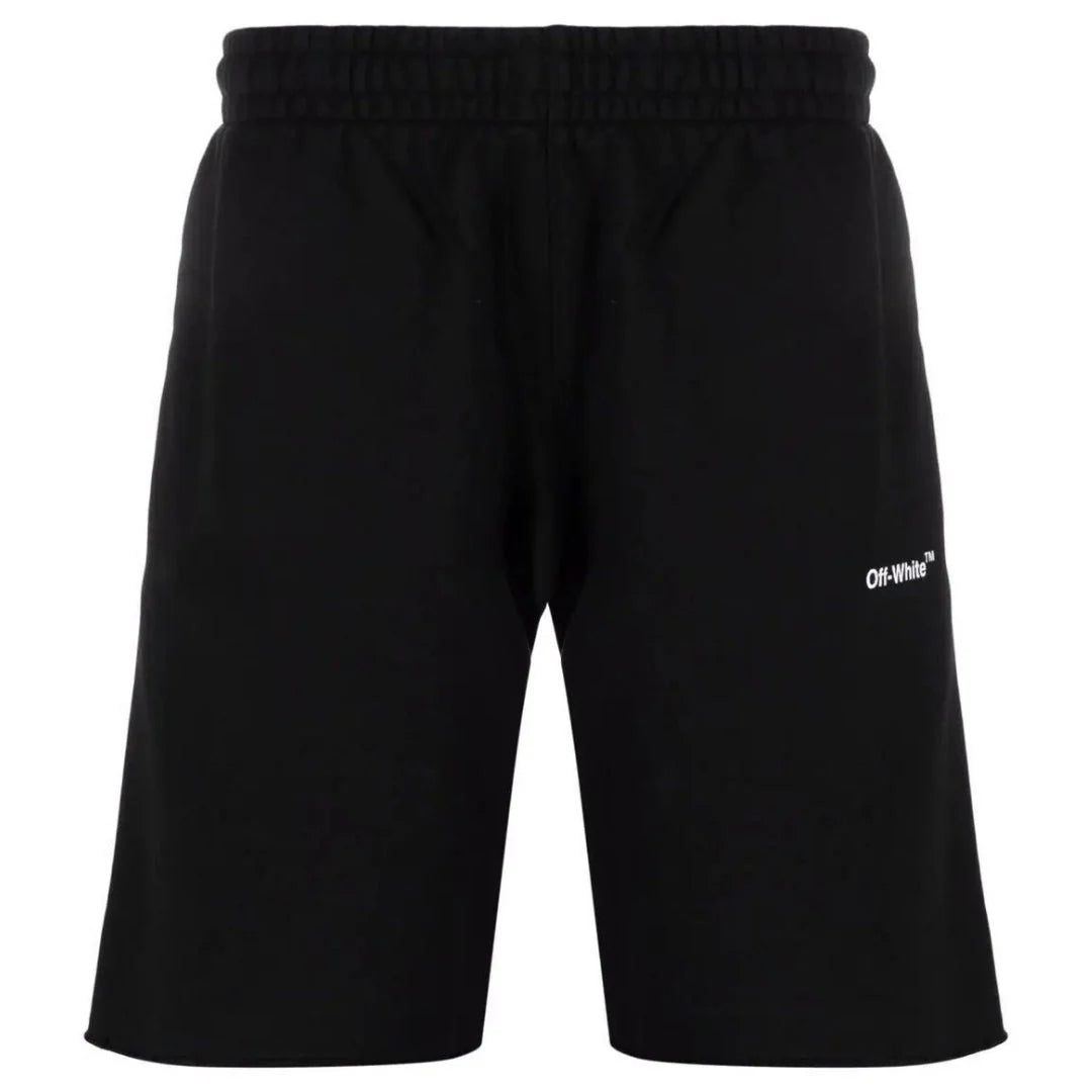 Off White Diag Helvetica Sweatshort Black