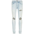 Amiri Mx1 Camo Light Indigo Blue Jeans