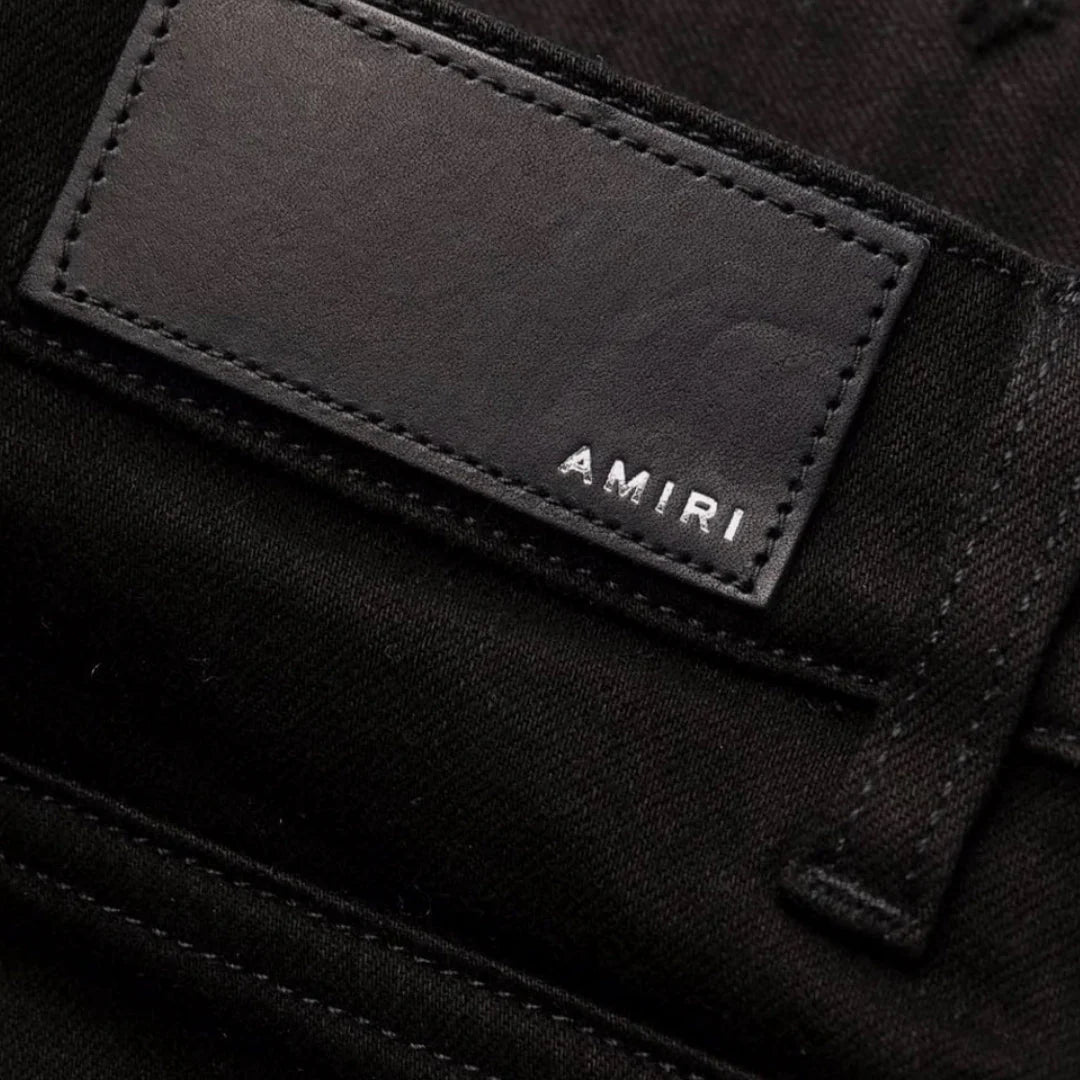 Amiri Slim Fit Thrasher Plus Black Denim Jeans