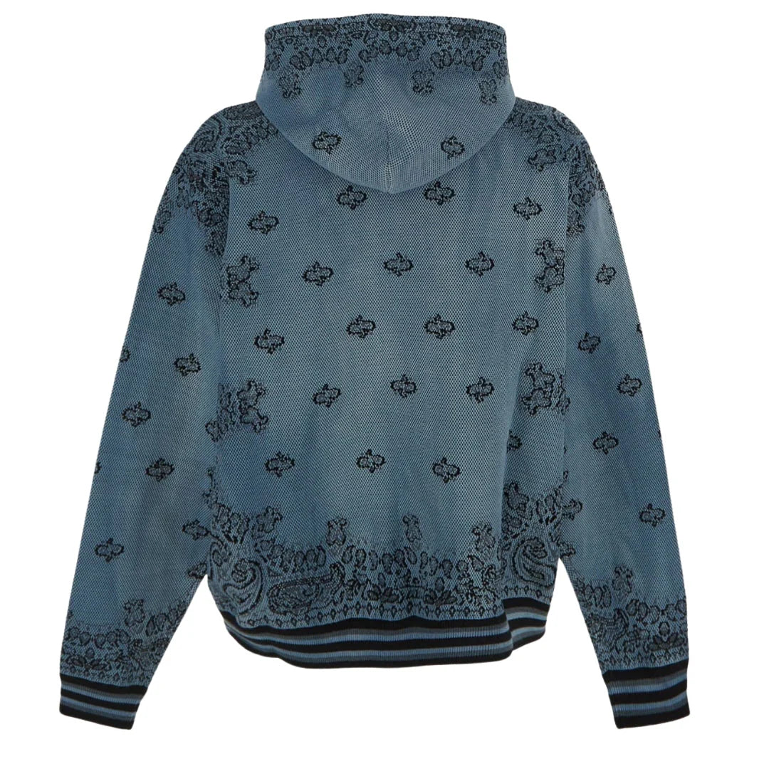 Amiri Bandana Basketball Style Blue Hoodie Amiri