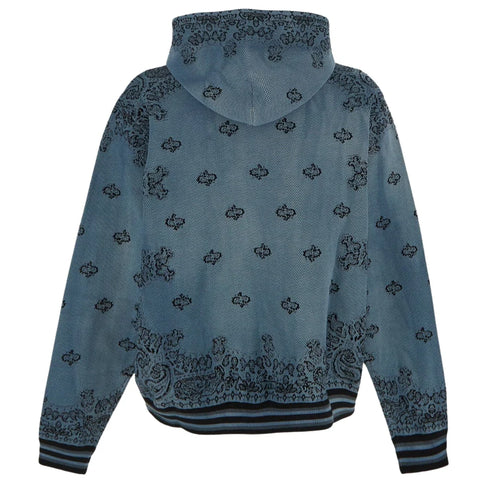 Amiri Bandana Basketball Style Blue Hoodie Amiri